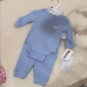 Nike Light Blue Infant Bodysuit Set